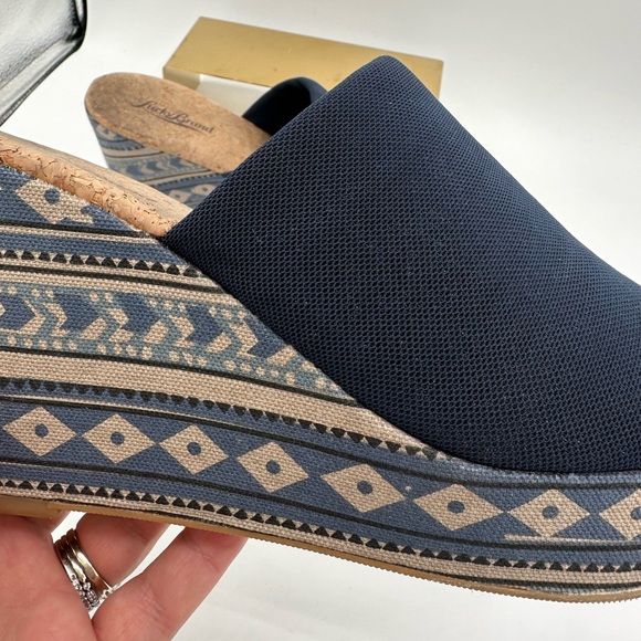 LUCKY BRAND Navy Marilynn Platform Wedge Sandals | Size 9 - Picture 4 of 14